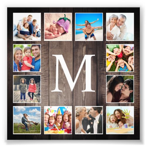 Custom Photo Collage Rustic Farmhouse Family