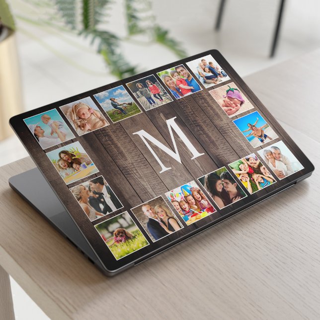 Custom Photo Collage Rustic Farmhouse Family HP Laptop Skin (Creator Uploaded)