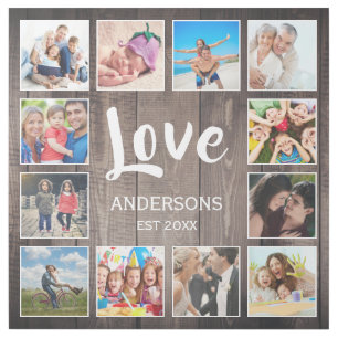 Custom Photo Collage Rustic Farmhouse Love Family Gallery Wrap