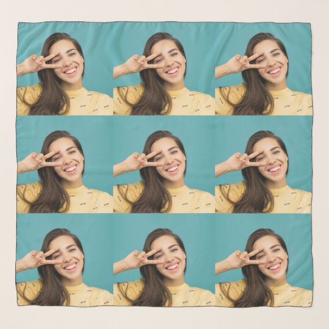 Custom Photo Collage Scarf - Personalized Fashion  (Front)