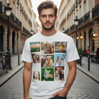 Custom Photo Collage Shirt, Custom 9 Photos  