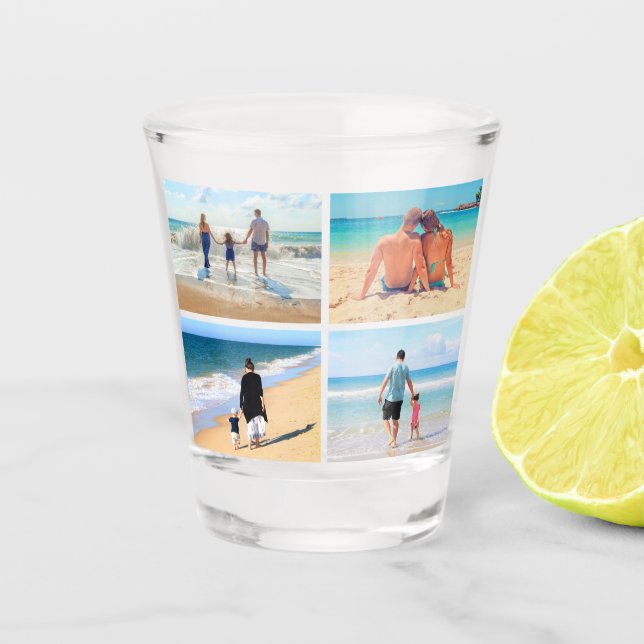 Custom Photo Collage Shot Glass Personalized (Front)