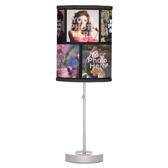 Custom Photo Collage Table Lamp