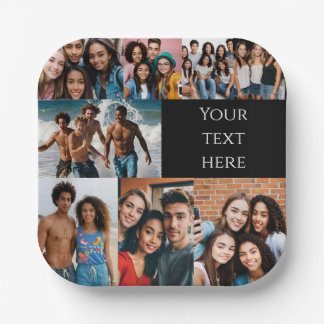 Custom Photo Collage teen Paper Plates