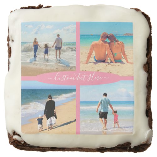 Custom Photo Collage Text Family Love Brownie