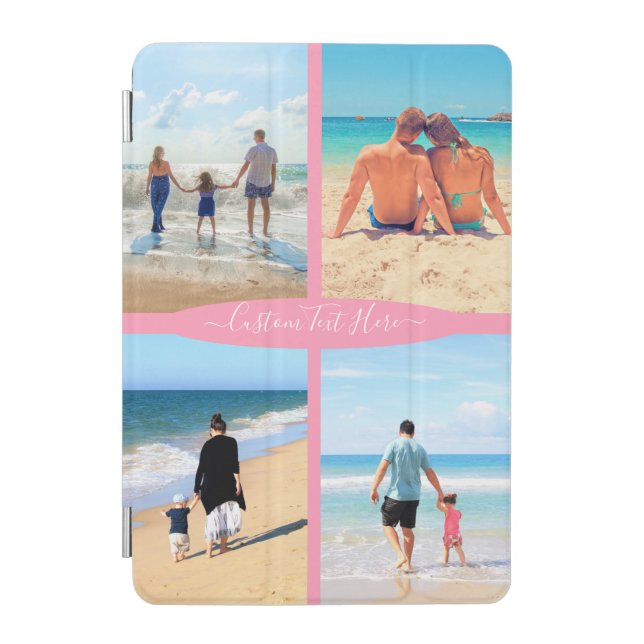 Custom Photo Collage Text Family Love Personalized iPad Mini Cover (Front)