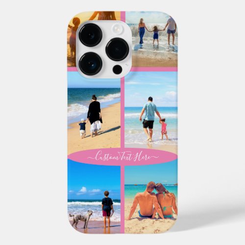 Custom Photo Collage Text iPhone Case Your Family