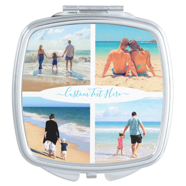 Custom Photo Collage Text Mirror - Family   (Front)