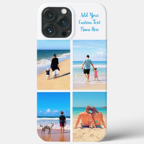 Custom Photo Collage Text Name Family Personalized iPhone 13 Pro Max Case