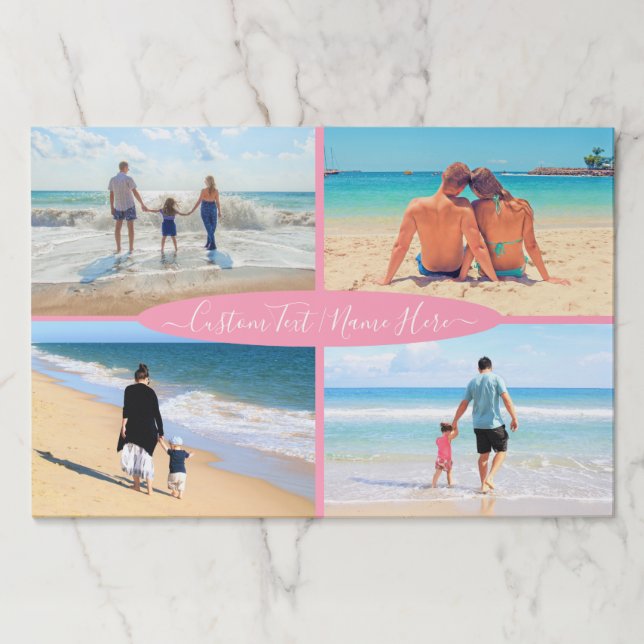 Custom Photo Collage Text Paper Pad Your Photos (Front)