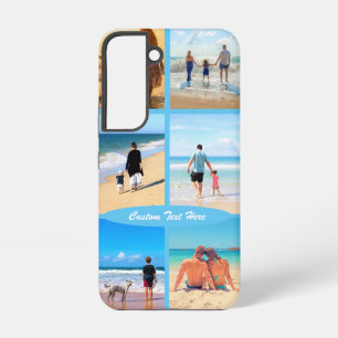 Custom Photo Collage Text Your Family Photos Samsung Galaxy S22 Case