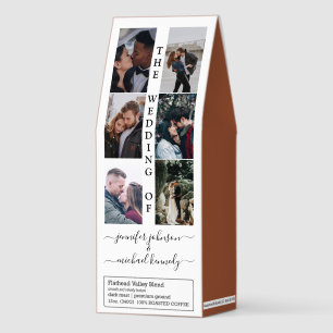 Custom Photo Collage Thank you Wedding Favor Roasted Coffee
