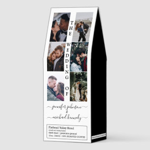 Custom Photo Collage Thank you Wedding Favor  Roasted Coffee