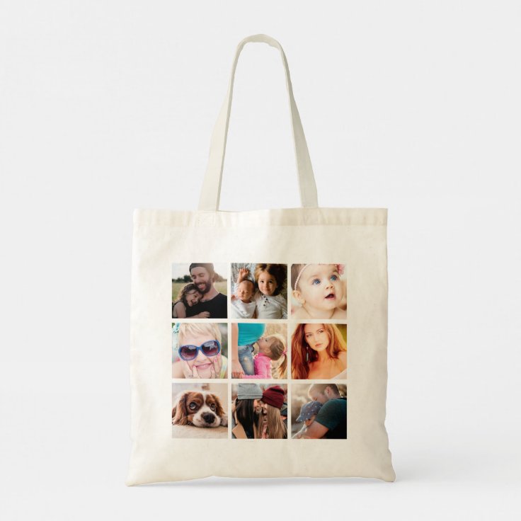 Custom Photo Collage Tote Bag | Zazzle