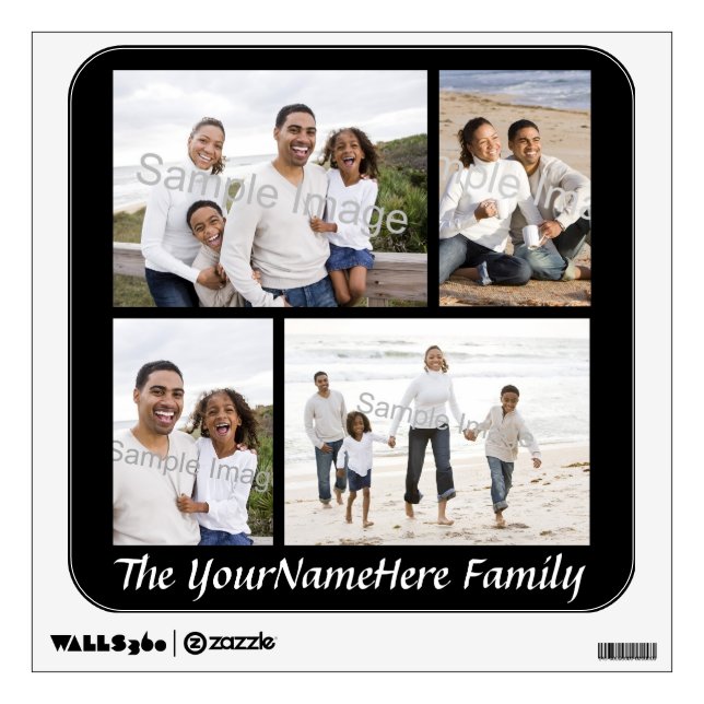 Custom Photo Collage Wall Decal (Front)