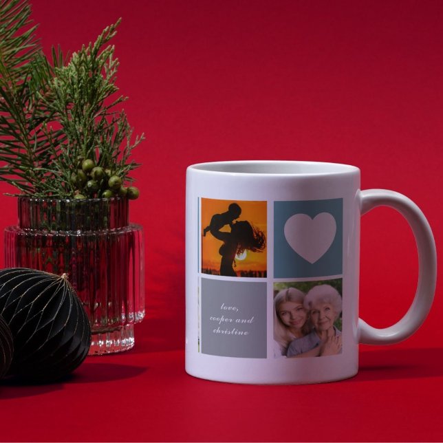 Custom Photo Collage with Sentimental Message Coffee Mug (Creator Uploaded)
