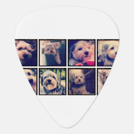 Custom Photo Collage With Square Photos Guitar Pick