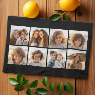 Custom Photo Collage with Square Photos Kitchen Towel