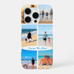 Custom Photo Collage with Your Photos and Text iPhone 16 Pro Case