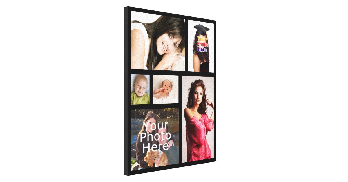 Custom Photo Collage Wrapped Canvas Print Zazzle
