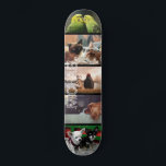 Custom photo collage your name | 5 black skateboard<br><div class="desc">Celebrate the year that was with this easy to personalize eight photo collage that has templates for your custom wording and name.</div>
