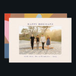 Custom Photo Colorful Unique Abstract Happy Holiday Card<br><div class="desc">Wish your friends and family a Happy Holidays with these beautiful cards featuring your favorite photo and a beautiful colorful abstract design on the back.</div>
