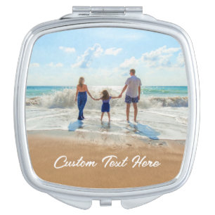 Custom Photo Compact Mirror Your Family Photos