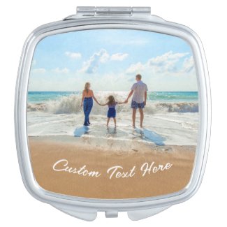 Custom Photo Compact Mirror Your Photos and Text