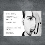 Custom Photo Concert Promotion Senior Recital Flyer<br><div class="desc">This editable black and white photo template flyer is ideal for promoting senior, junior or graduate recitals or music concerts, whether you're a violinist, saxophonist, clarinetist, singer, professional, or student. With its modern and simple design, it serves as a versatile solution for creating eye-catching marketing materials. Easily personalize the flyer...</div>