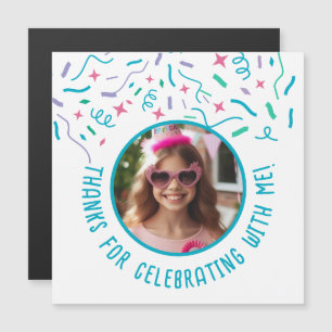 Custom Photo Confetti Birthday Party Thank You 