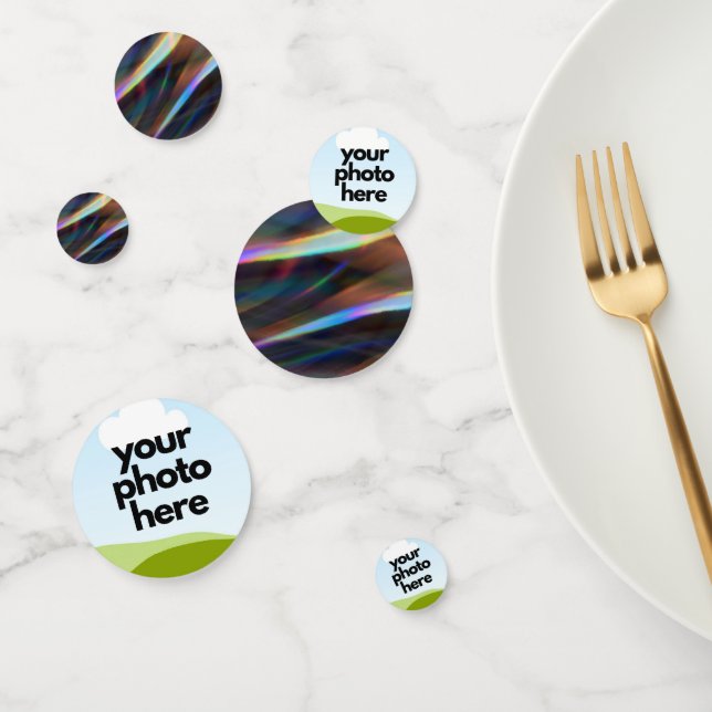 Custom Photo Confetti with Holographic Accents (Group)