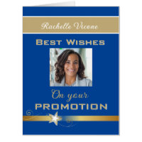 Custom Photo Congrats huge promotion card