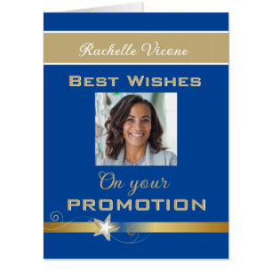 Custom Photo Congrats huge promotion card