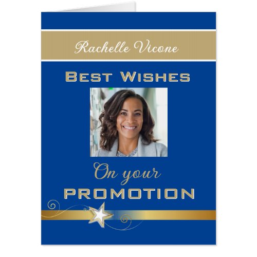 Custom Photo Congrats huge promotion card