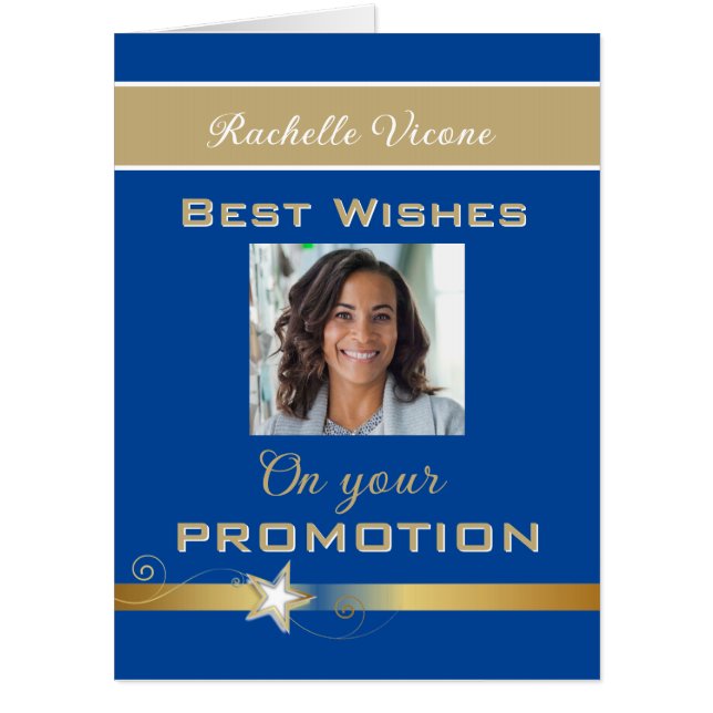 Custom Photo Congrats huge promotion card (Front)