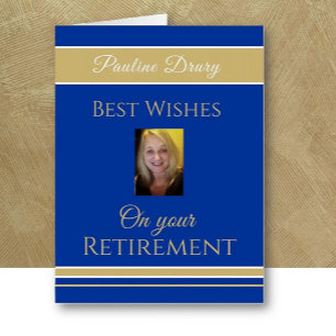 Custom Photo Congrats huge retirement card