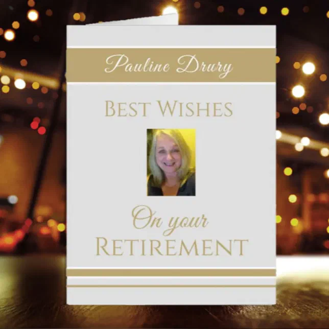 Custom Photo Congrats huge retirement card | Zazzle