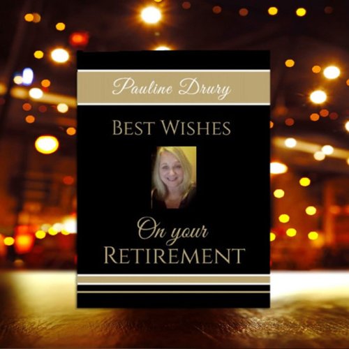Custom Photo Congrats huge retirement card