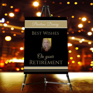 Custom Photo Congrats retirement party Foam Board