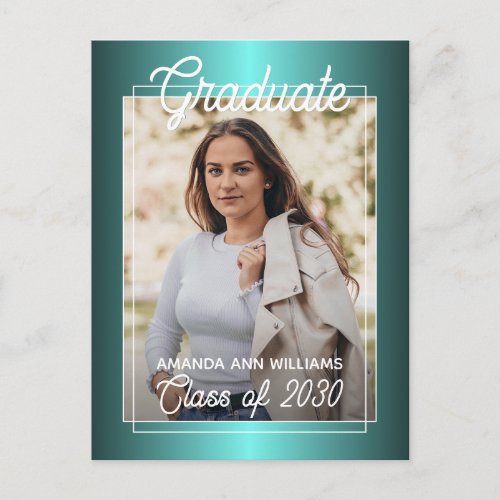 Custom Photo Congratulations Graduate Announcement Postcard