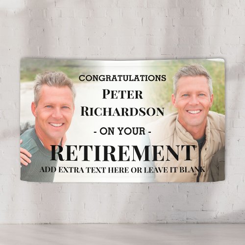 Custom Photo Congratulations Retirement Banner