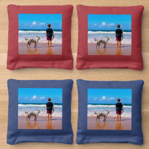 Custom Photo Cornhole Bags with Your Pet Photos