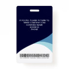Custom Photo Corporate Employee Barcode Blue