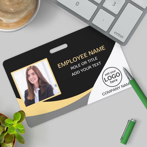 Custom photo corporate employee name tags badge