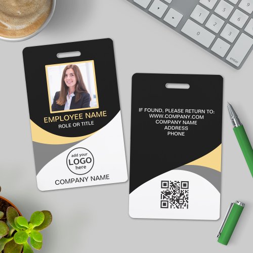 Custom photo corporate employee name tags badge