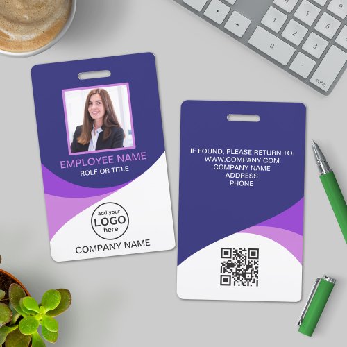 Custom photo corporate employee name tags badge