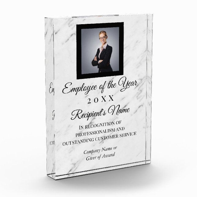 Custom Photo Corporate Gift Acrylic Trophy Plaque (Left)