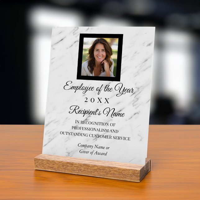 Custom Photo Corporate Gift Acrylic Trophy Plaque Acrylic Sign (custom photo employee of the year award)