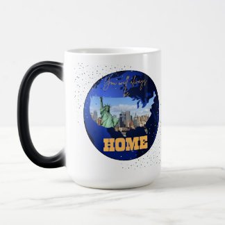 Custom Photo Country Map You Will Always Be Home M Color Morph Mug
