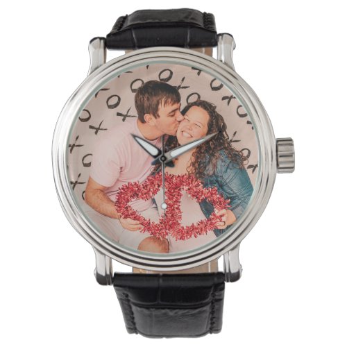 Custom Photo Couple Valentines Day For Him Men Watch